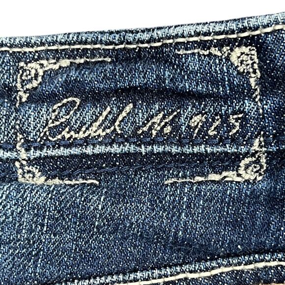 Y2K Ruehl No. 925 Low-Rise Mini Jean Skirt Sz 27" Dark Wash Stretch Grunge Punk - Picture 5 of 10